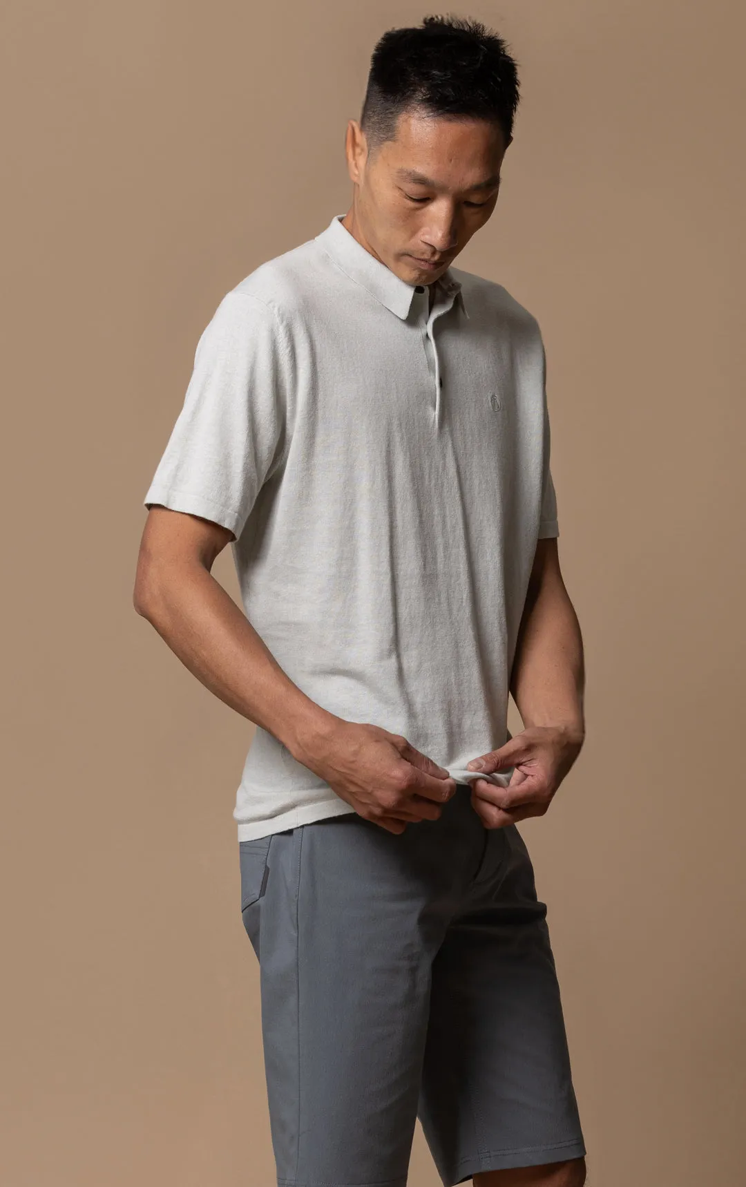 14GG COTTON LINEN POLO - CLEARANCE