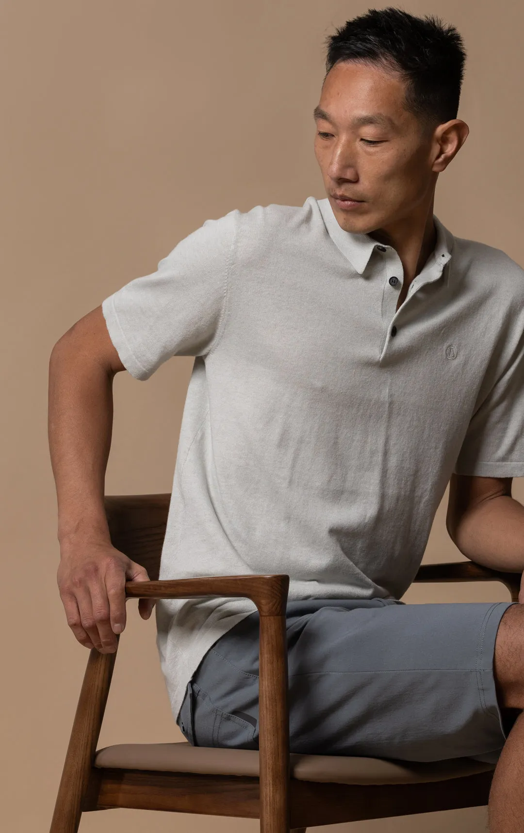 14GG COTTON LINEN POLO - CLEARANCE