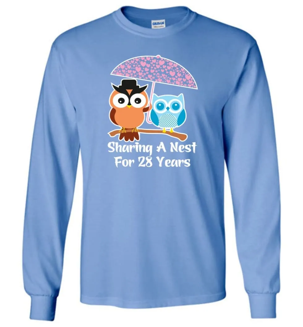 28 Years Wedding Anniversary Gifts Valentine's Day Long Sleeve T-Shirt