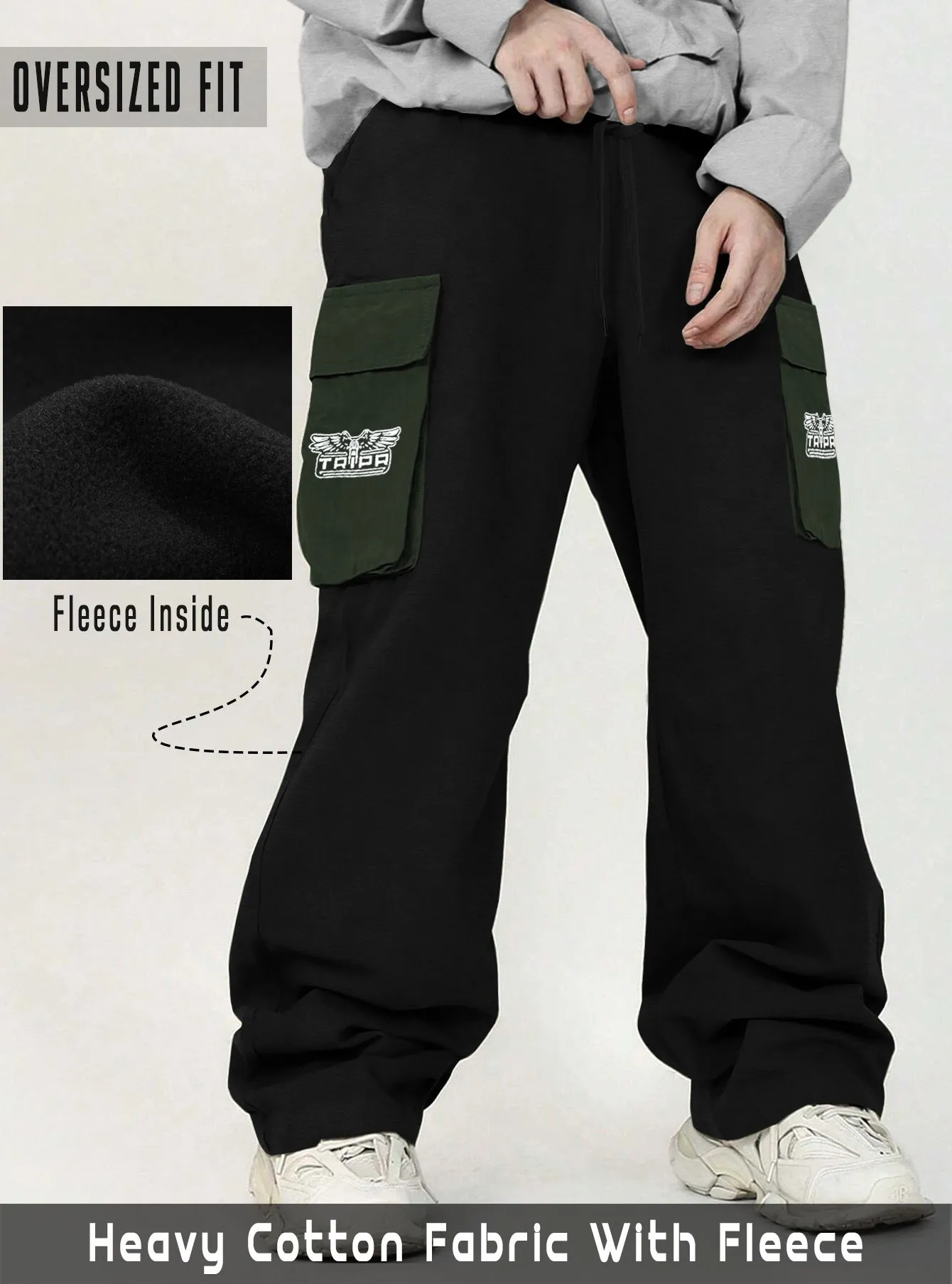 (6 Variants) Baggy Style Oversized Fit Cargo Joggers For Men