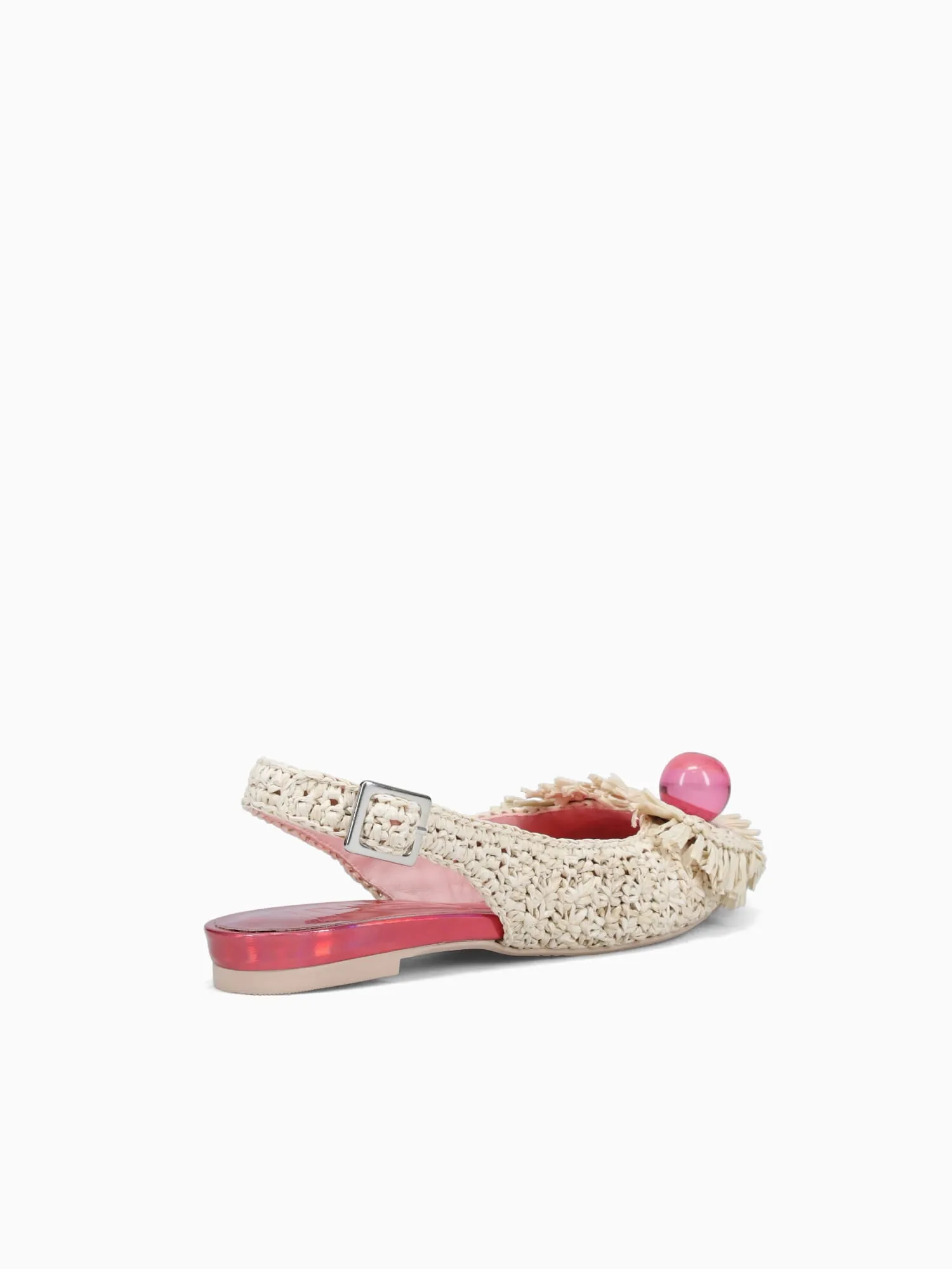 7658 Beige Fuxia hook raffia