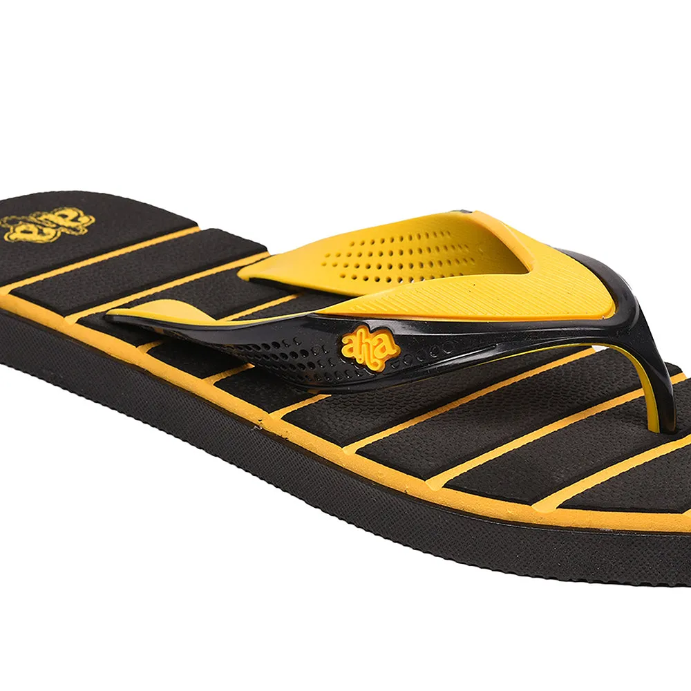 A-HA By Liberty HUNK-R3 Black Flip-Flops For Men