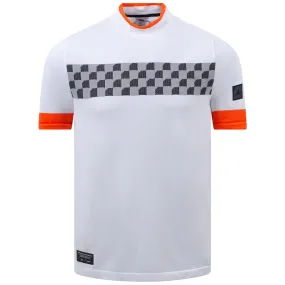 Adicross Checkered Polo White/Black/Semi Impact Orange - AW22