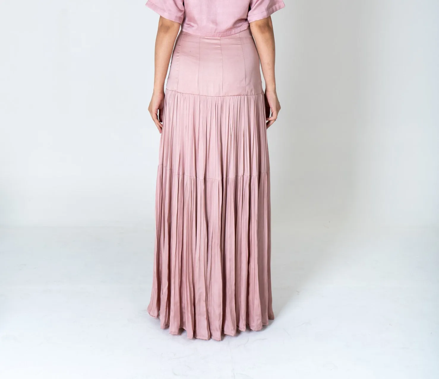 Bamboo Modal Silk Skirt Pink