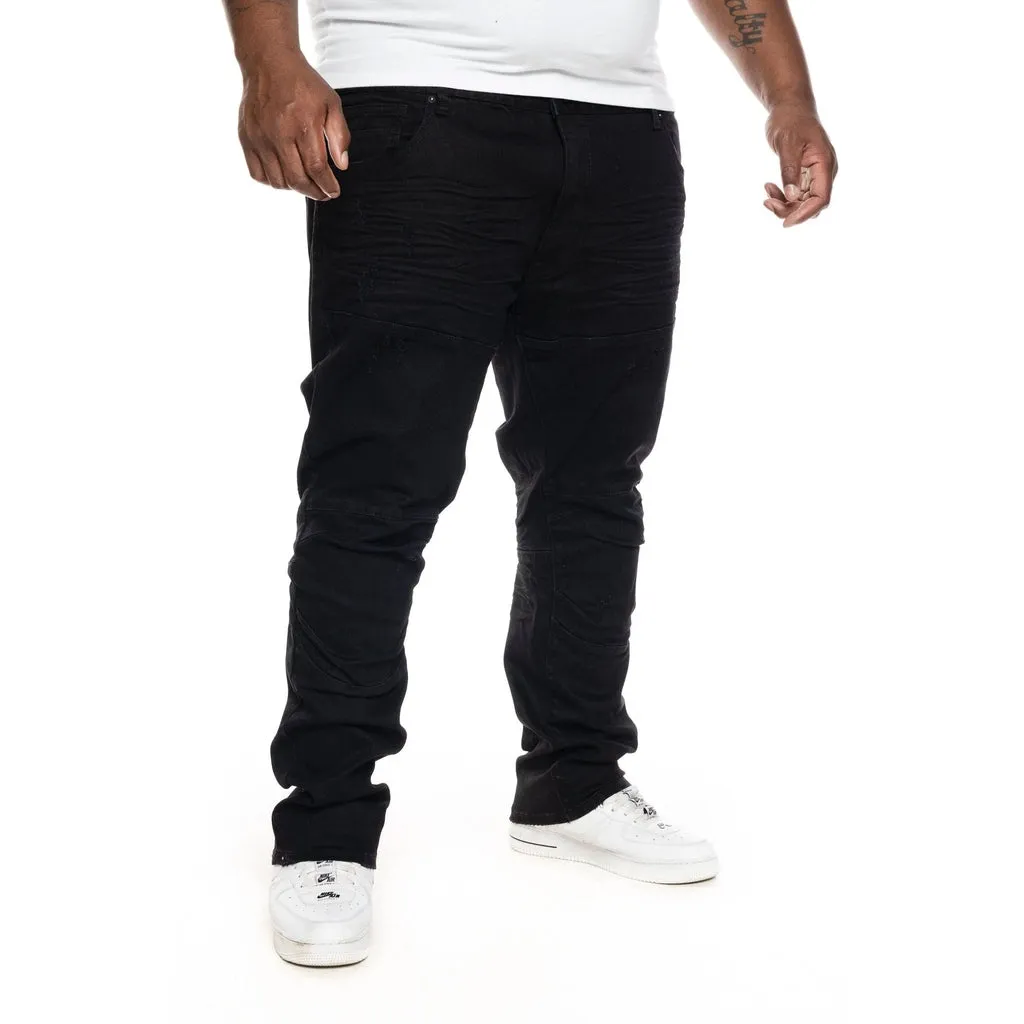 Big and Tall Rip & Repair Basic Jeans - Jet Black