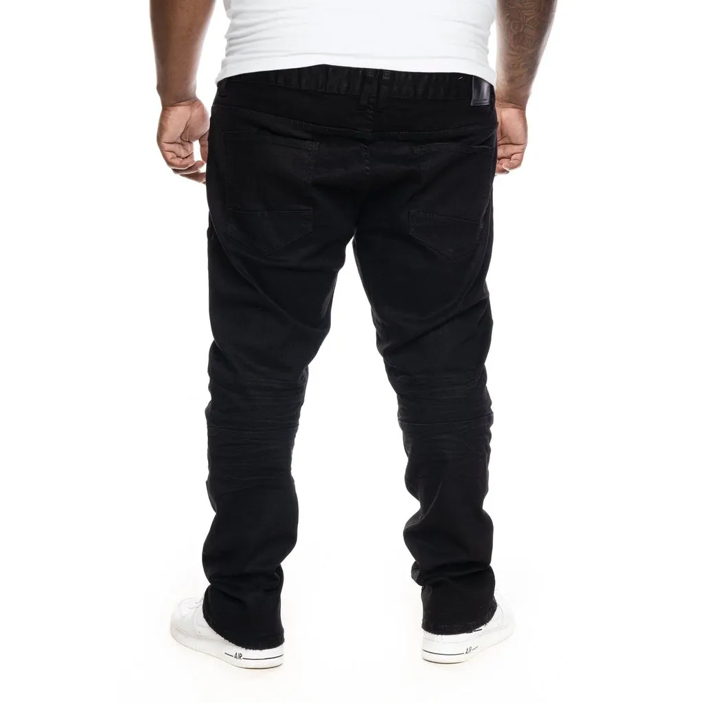 Big and Tall Rip & Repair Basic Jeans - Jet Black