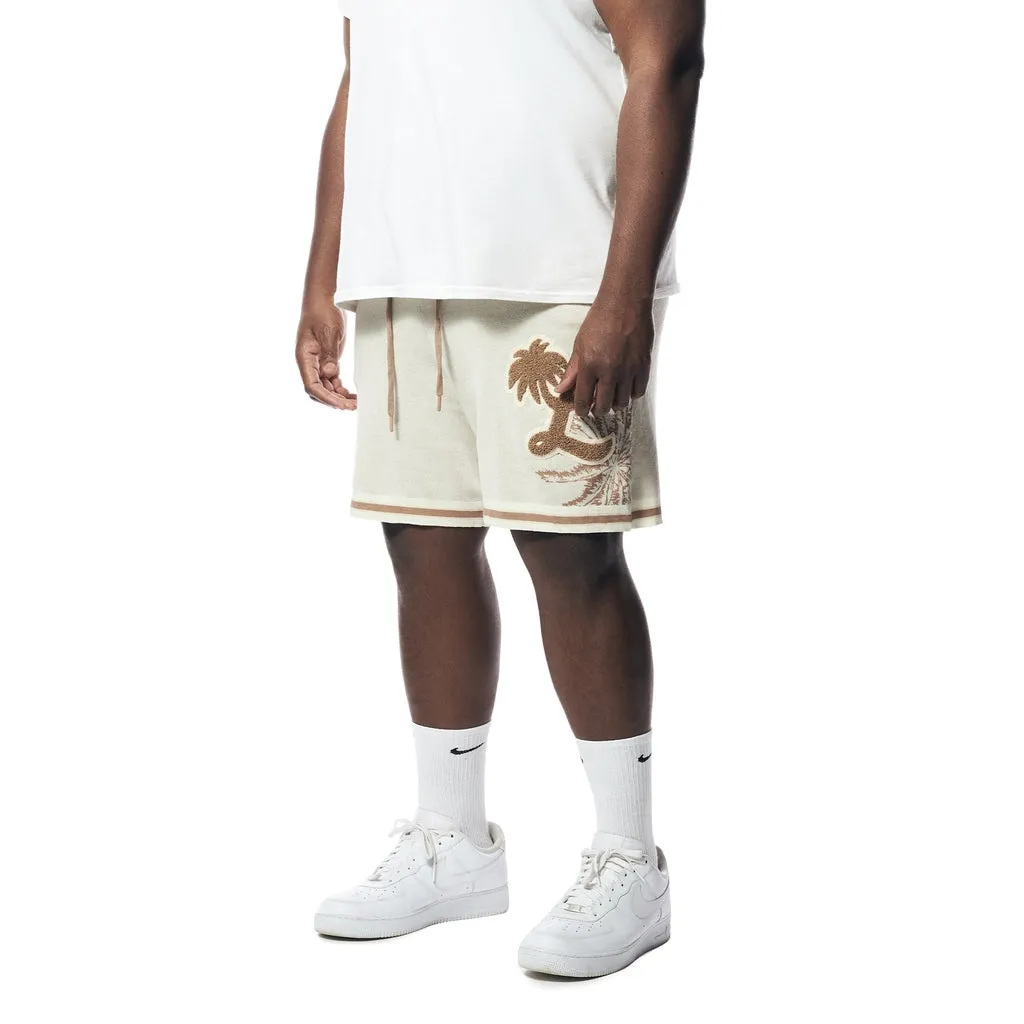 Big and Tall - Varsity Knit Jacquard Resort Shorts - Ecru