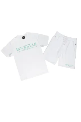 Billy White Graphic T-Shirt Short Set