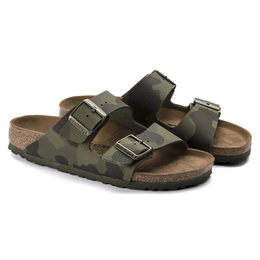 BIRKENSTOCK Women's Arizona Birko-Flor (Desert Soil Camouflage Green - Narrow Fit)