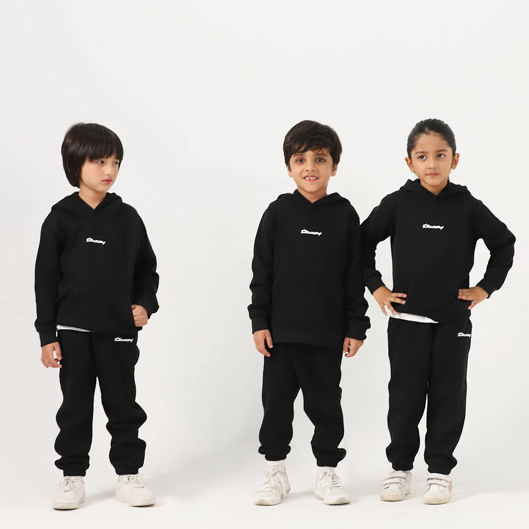 Black Tooney Kids Fleece Co-ord Set