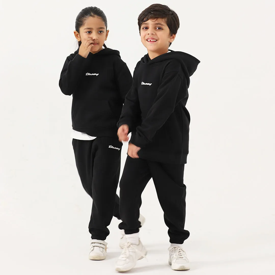 Black Tooney Kids Fleece Co-ord Set