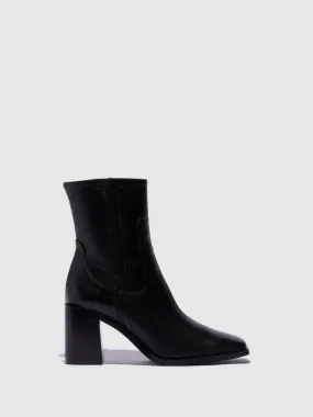 Black Zip Up Ankle Boots