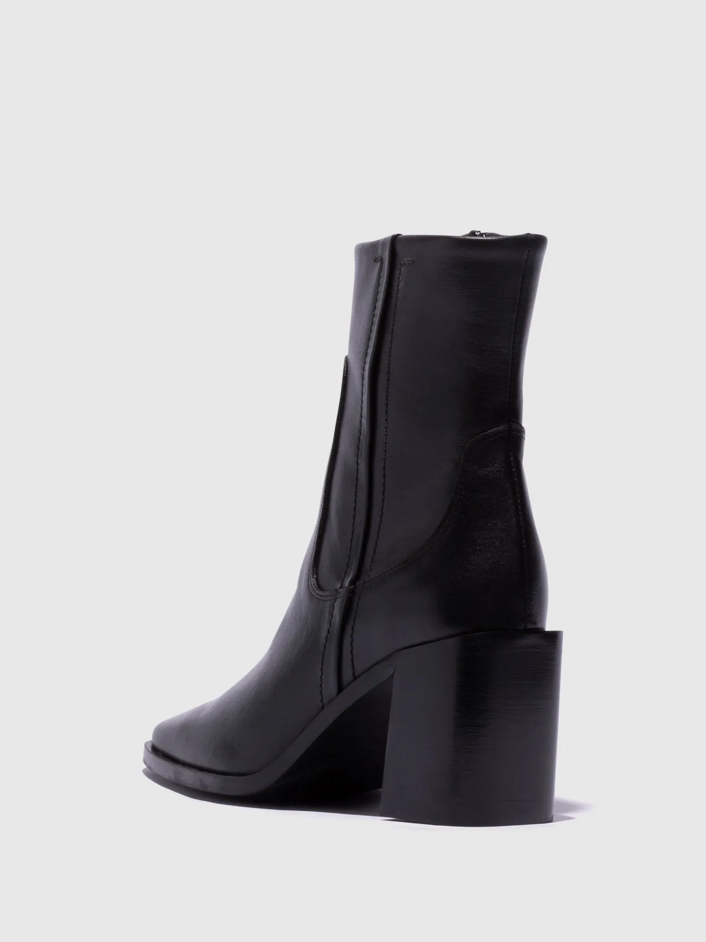 Black Zip Up Ankle Boots