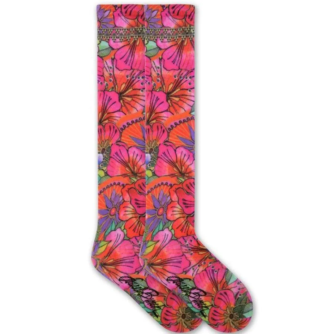 Blossoming Floral Socks Women's Knee High Sock