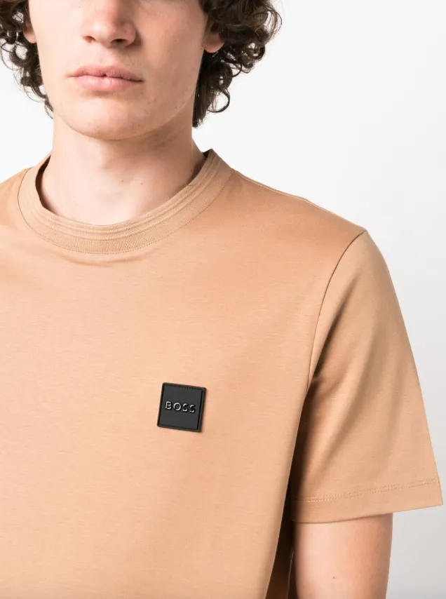 BOSS logo-patch cotton T-shirt