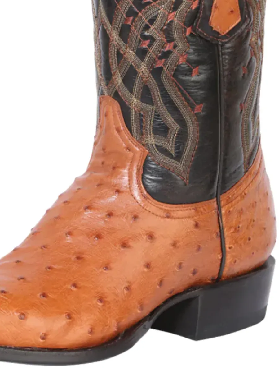 Botas Vaqueras Exoticas de Avestruz Original para Hombre 'Centenario' - ID: 124467