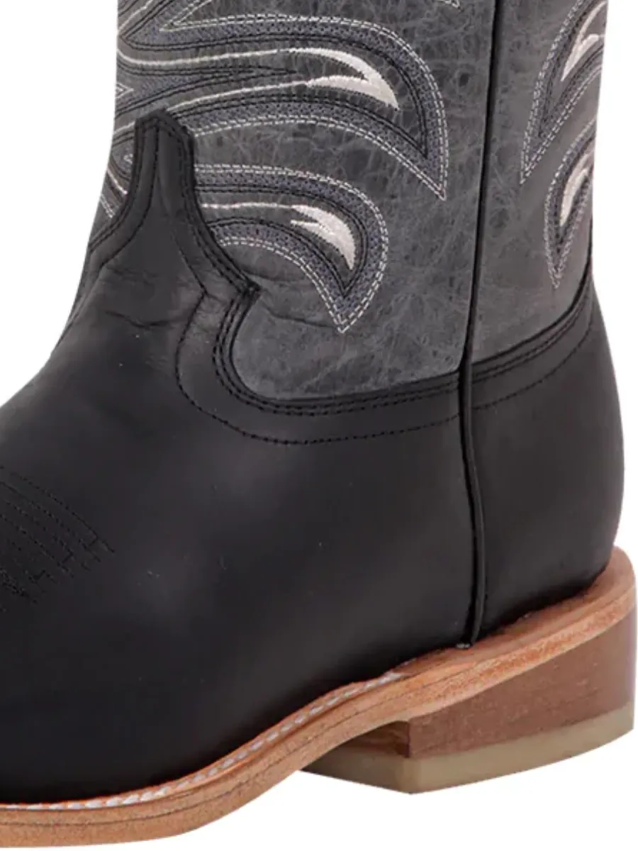 Botas Vaqueras Rodeo Clasicas de Piel Genuina para Hombre 'El General' - ID: 42994