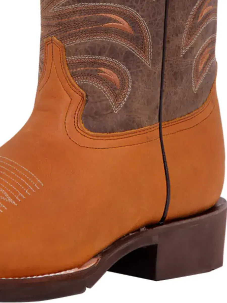 Botas Vaqueras Rodeo Clasicas de Piel Genuina para Hombre 'El General' - ID: 42999