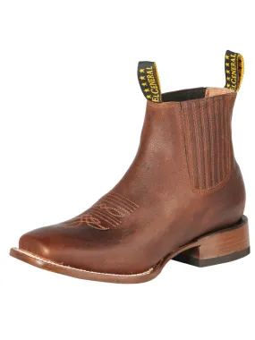 Botines Vaqueros Rodeo Clasicos de Piel Genuina para Hombre 'El General' - ID: 126617