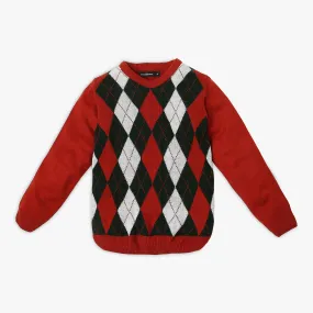 Boy's Regular Fit Jacquard Sweater