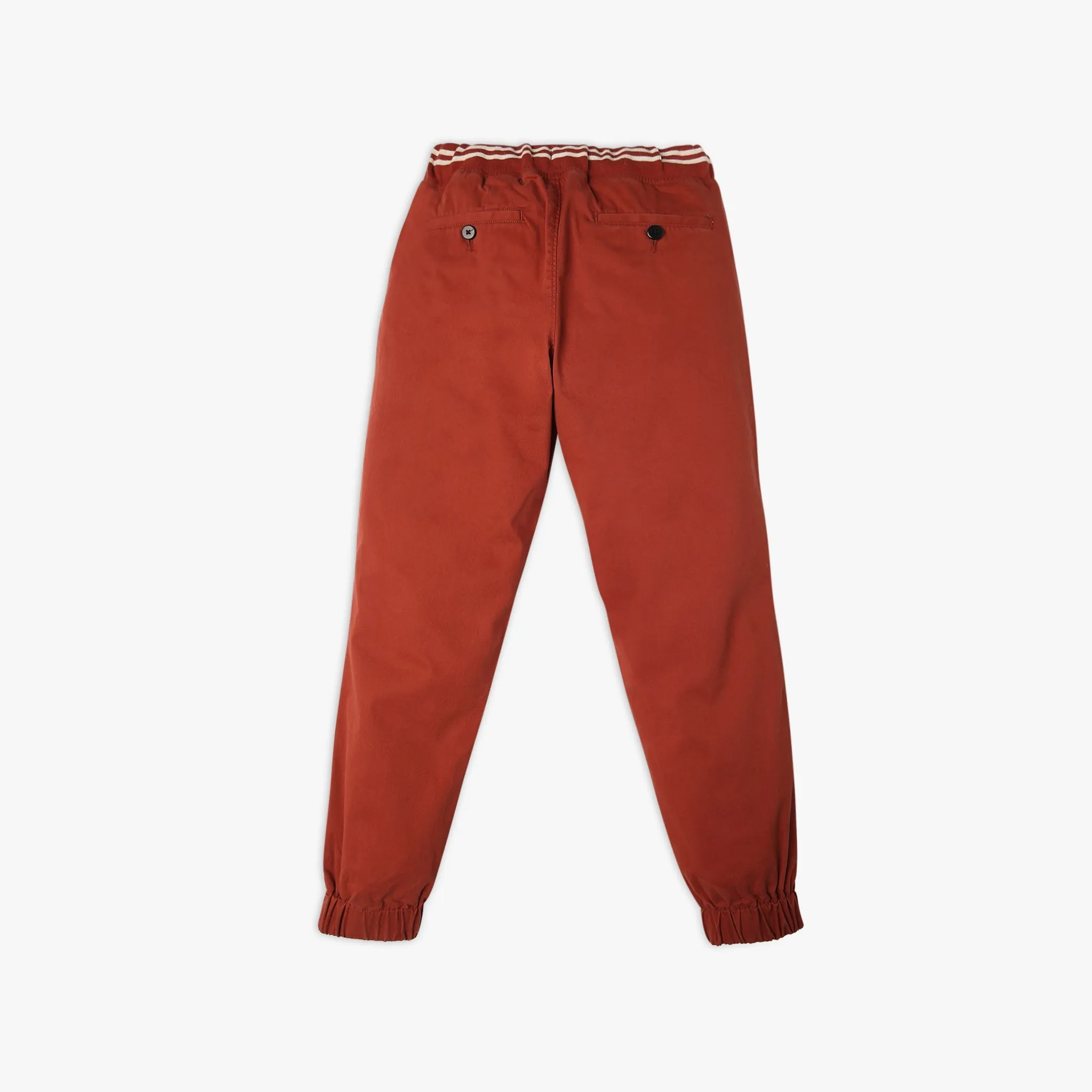 Boy's Regular Fit Solid Mid Rise Joggers