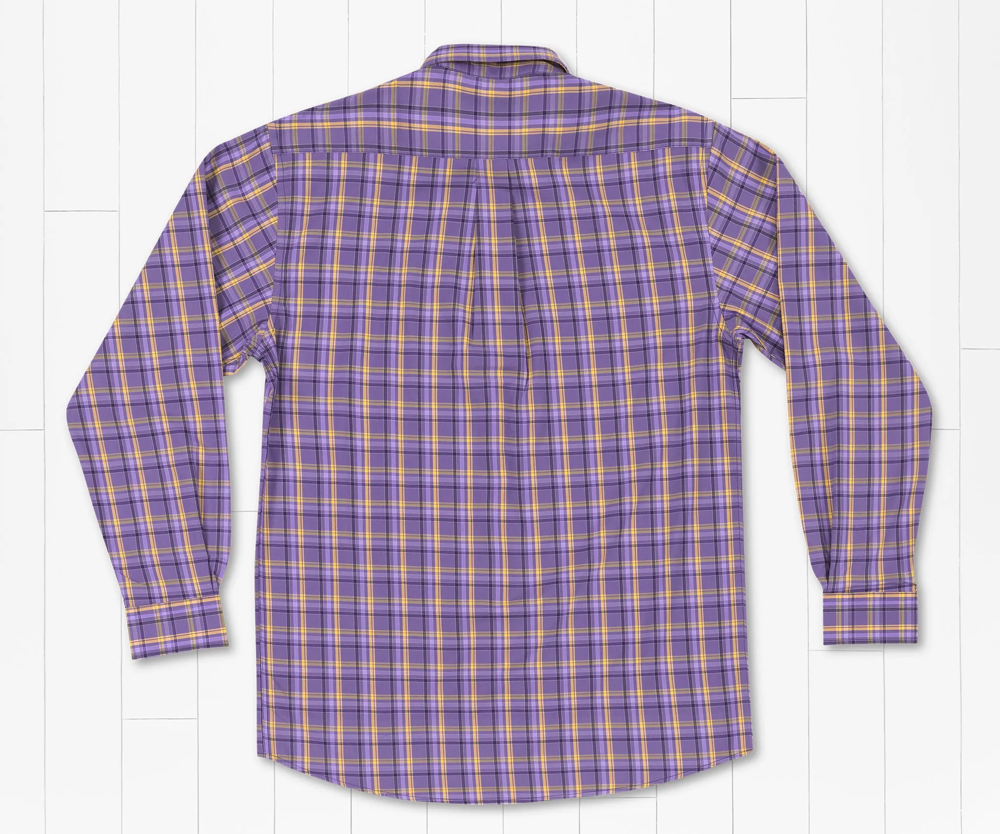 Bristol Performance Plaid Dress Shirt - LSU