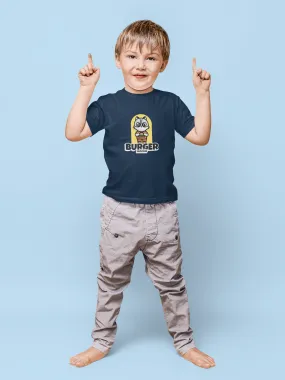 Burger addict Printed navy blue Kids T-shirts