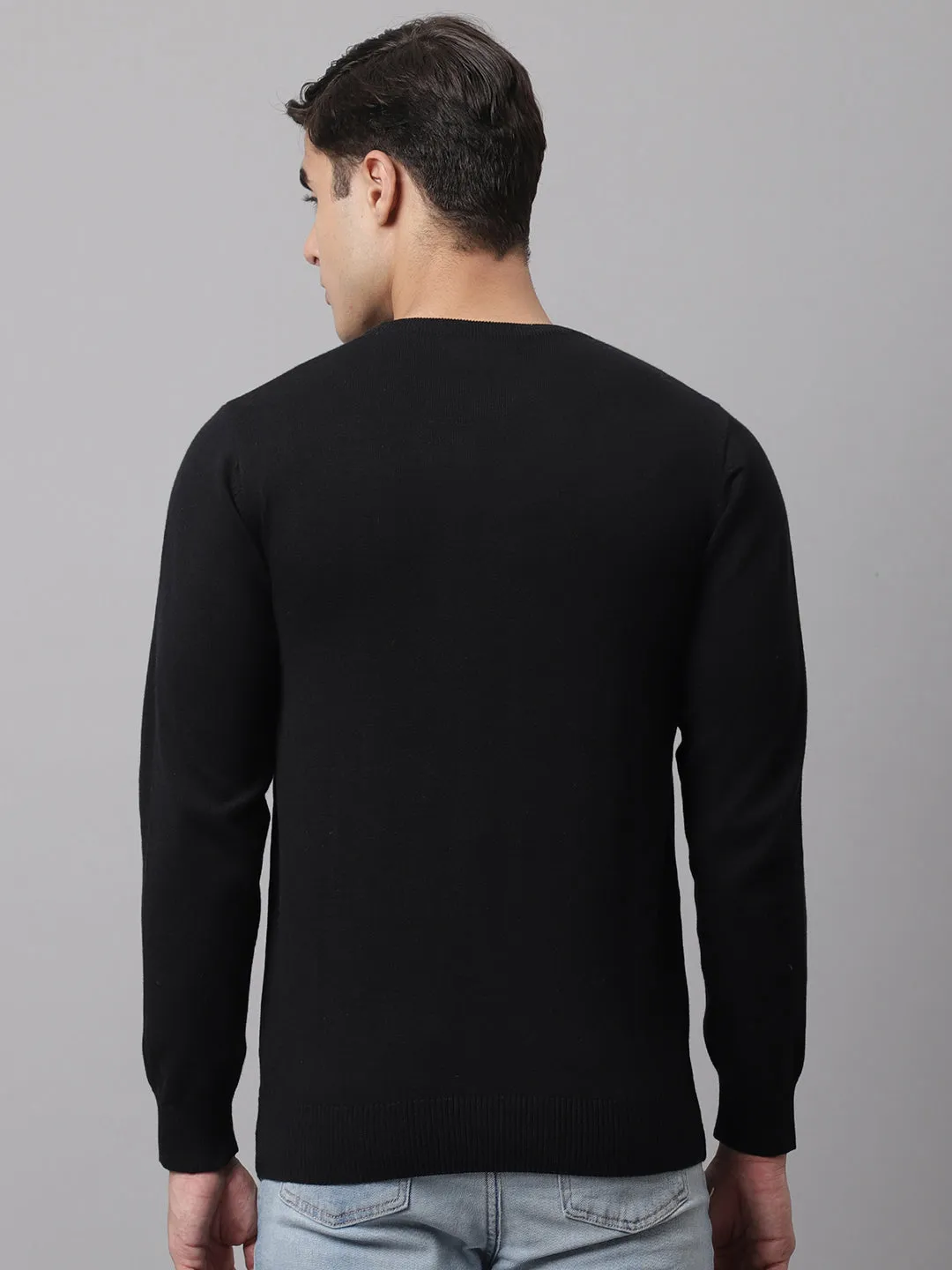 Cantabil  Men Black Sweater