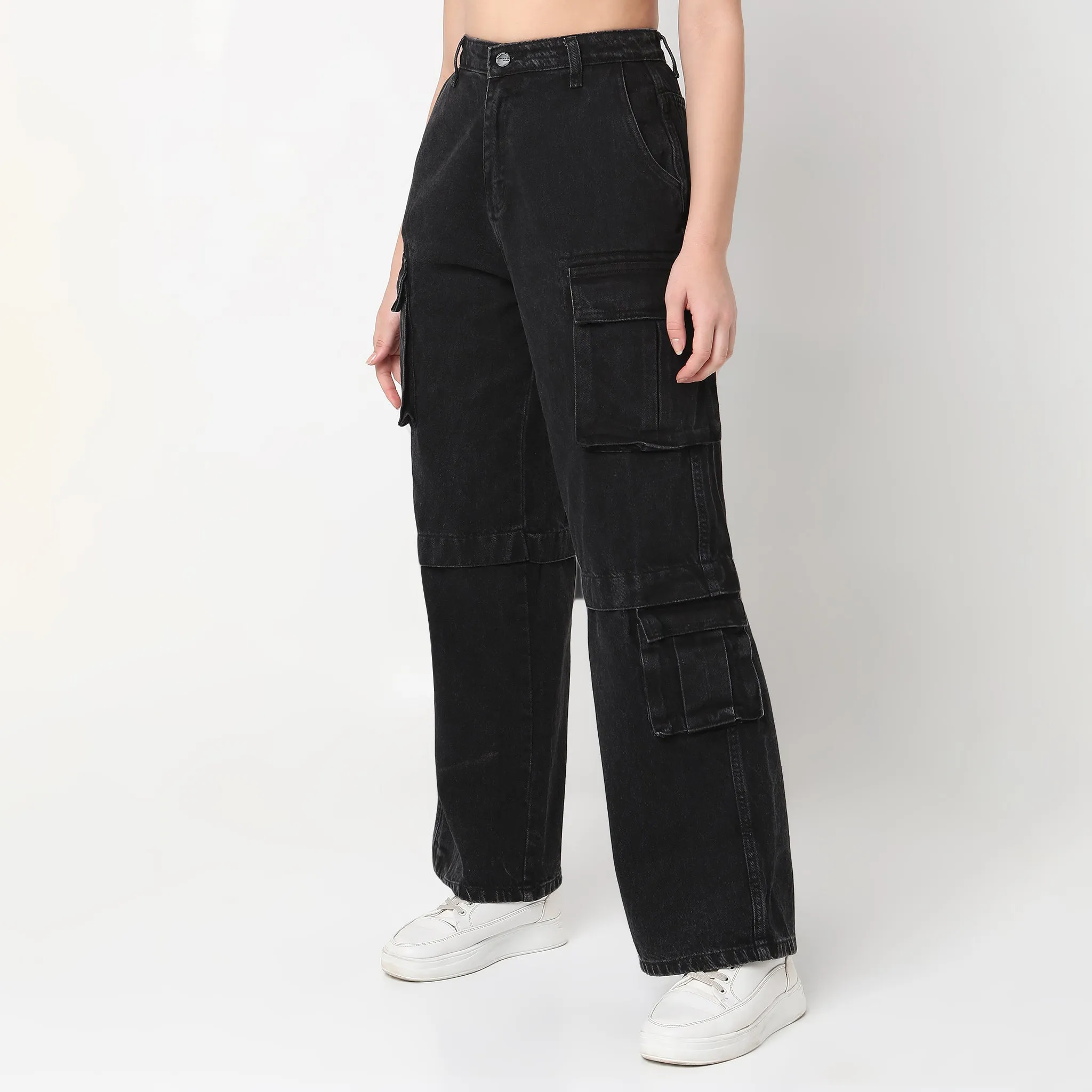 Cargo Fit High Rise Jeans