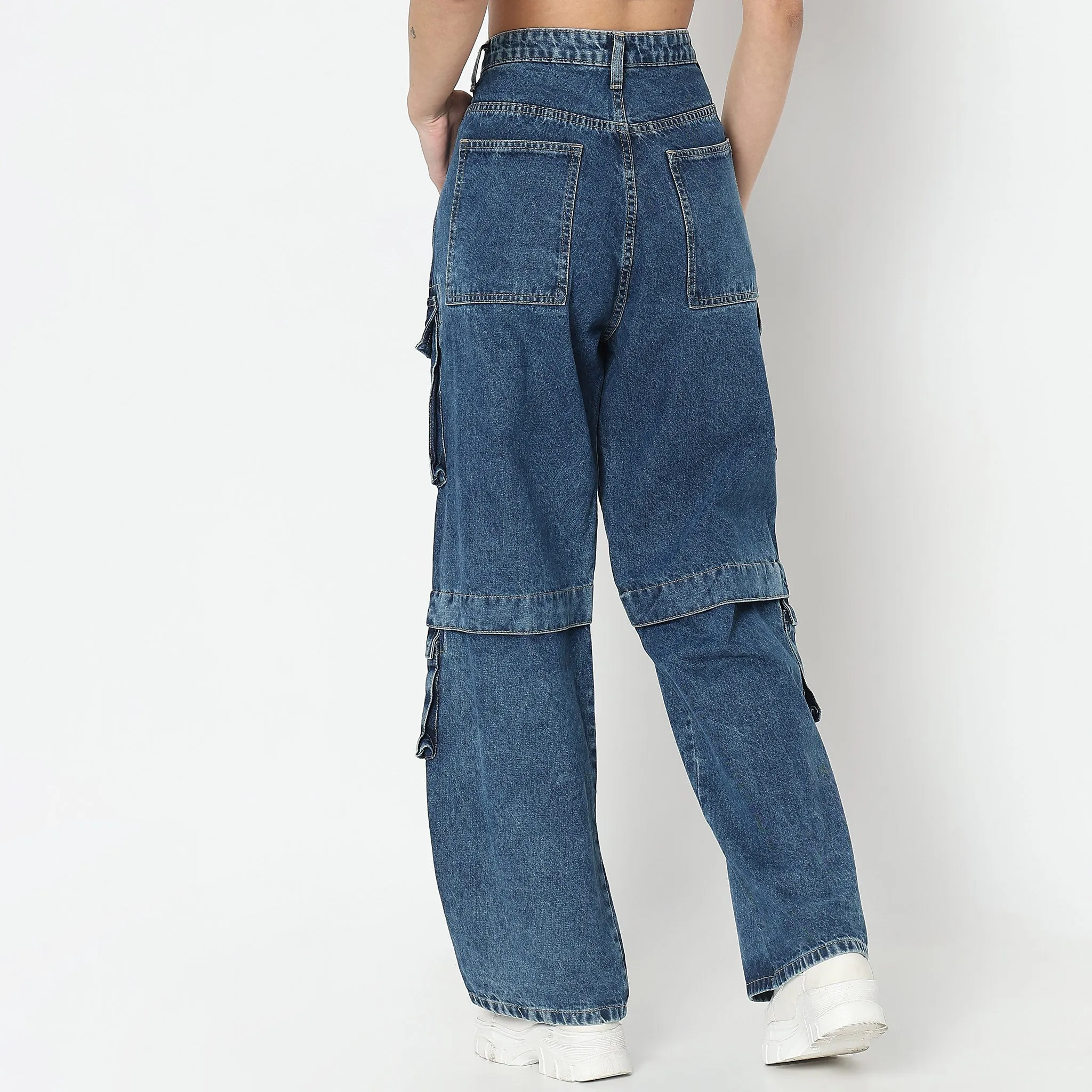 Cargo Fit High Rise Jeans