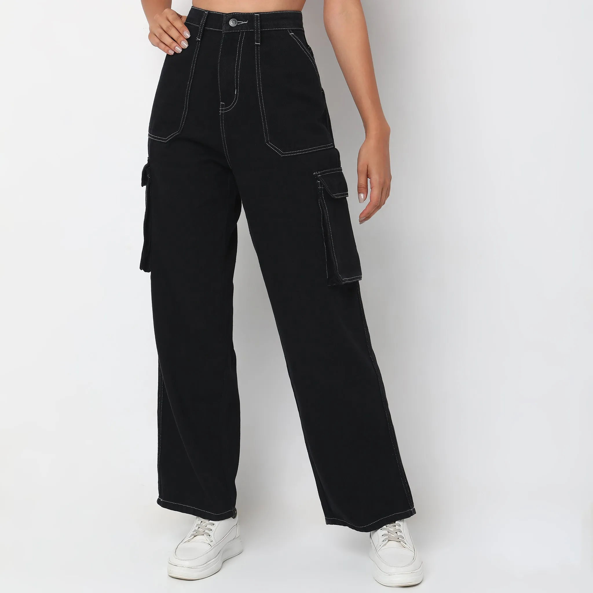 Cargo Fit High Rise Jeans