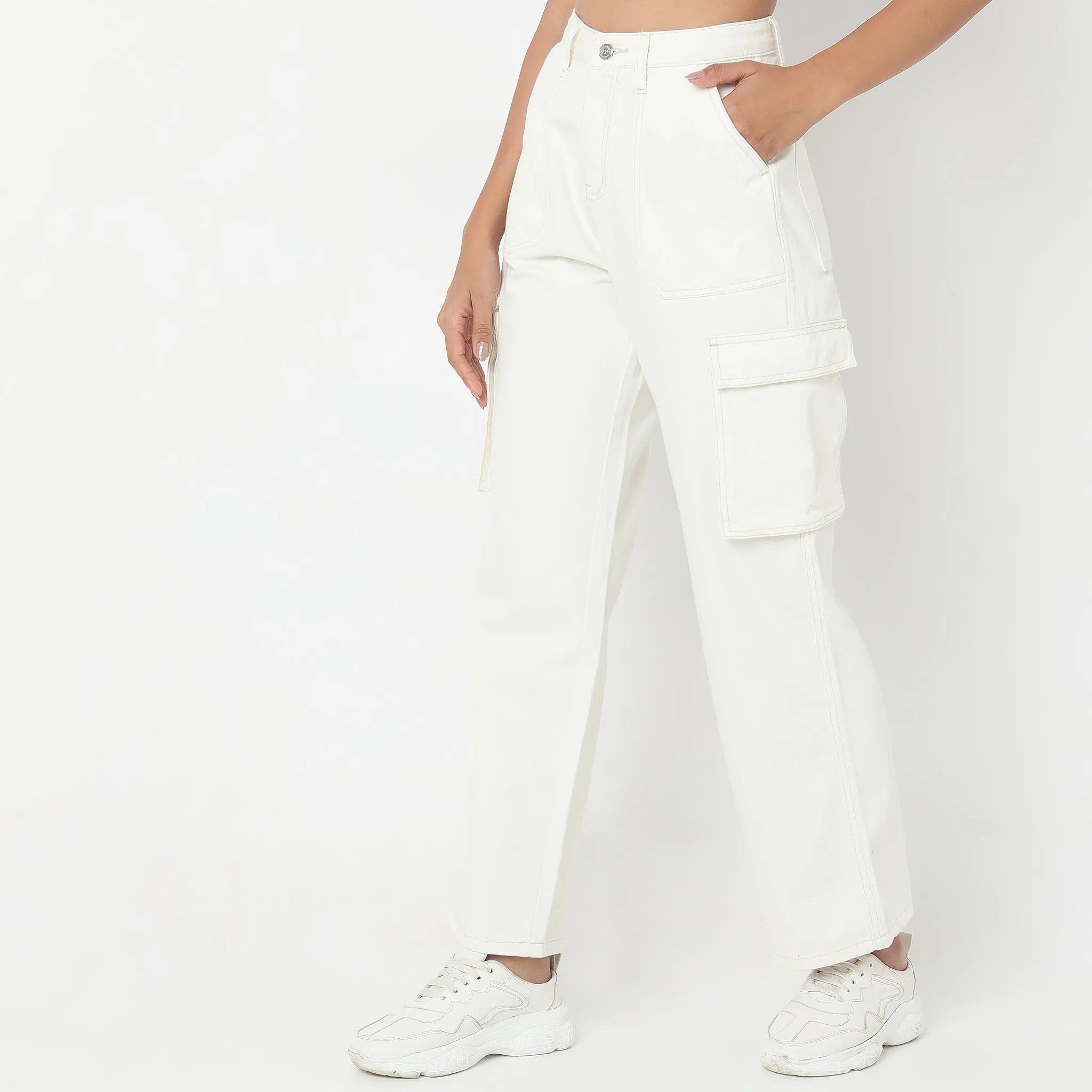 Cargo Fit High Rise Jeans