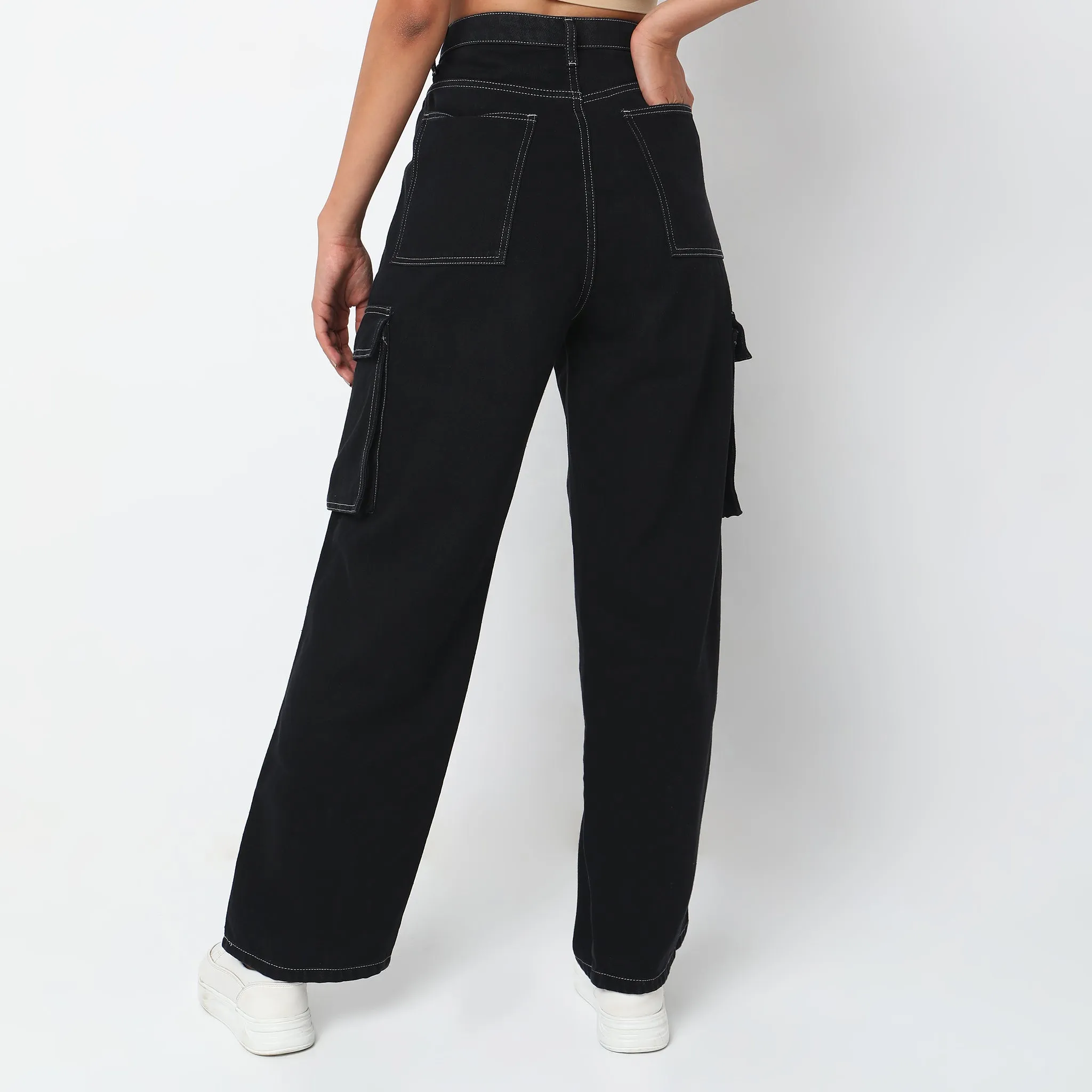 Cargo Fit High Rise Jeans