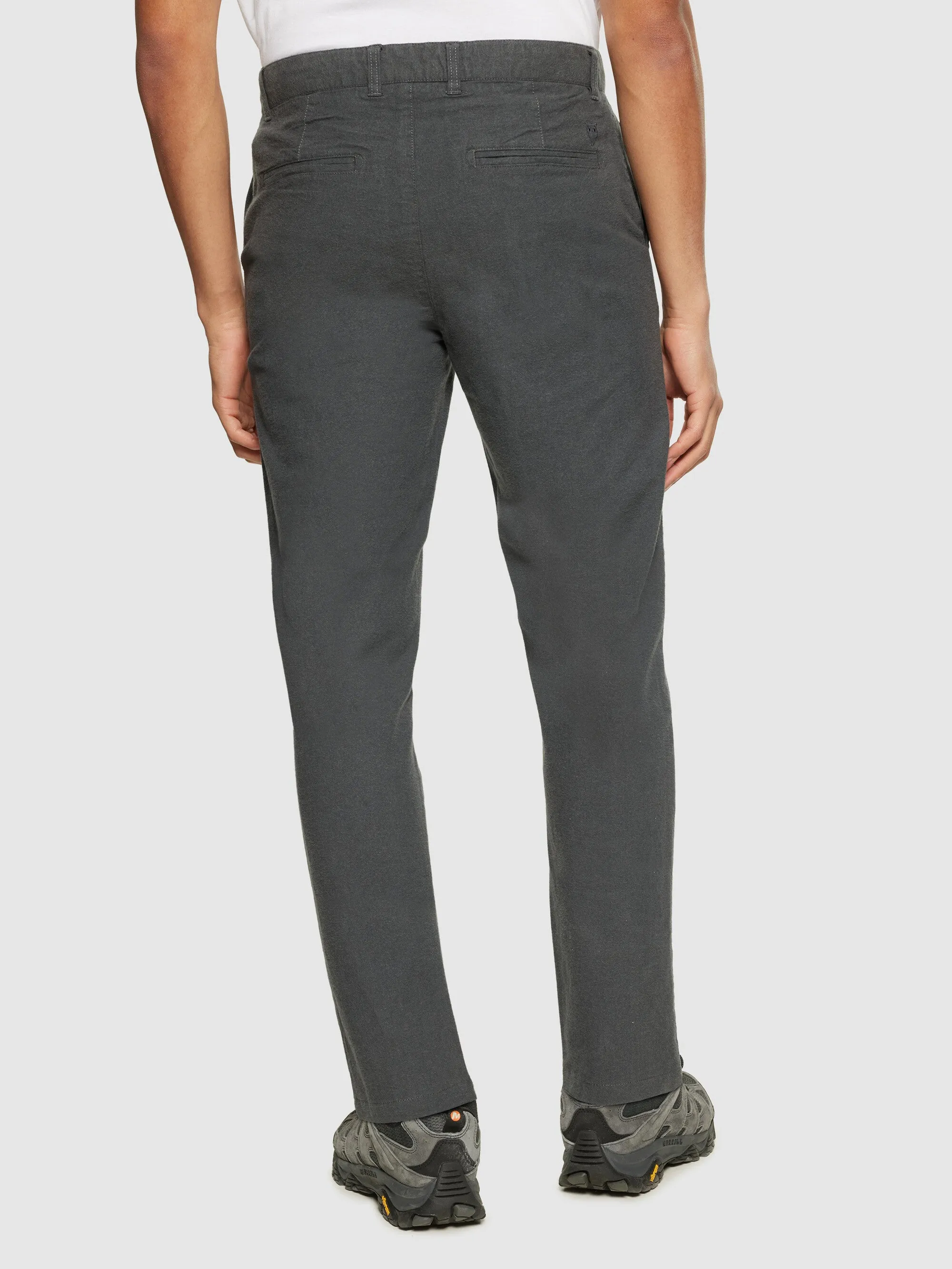 CHUCK regular flannel chino pants - Gray Pinstripe