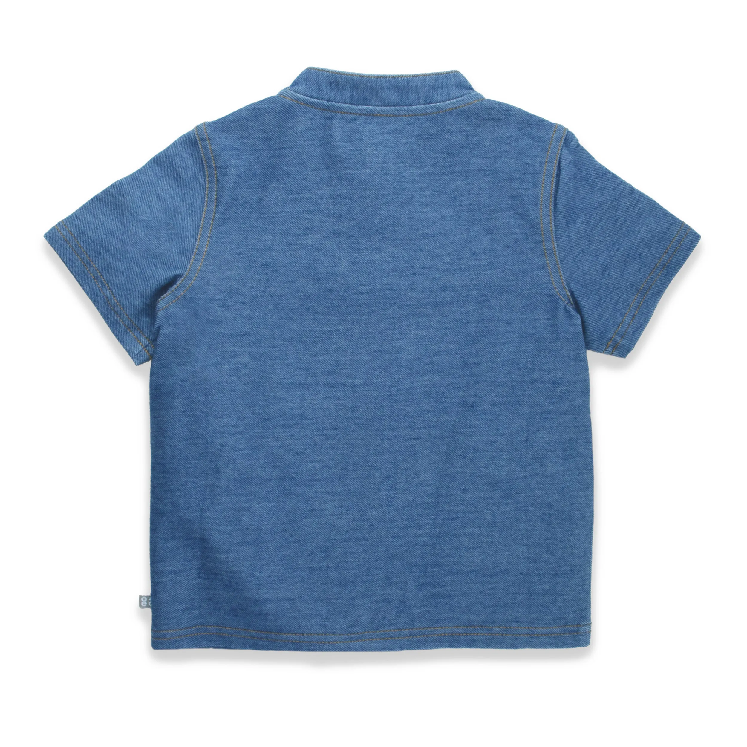 CNY Modern Blessings Toddler Kid Mandarin Shirt (Blue)