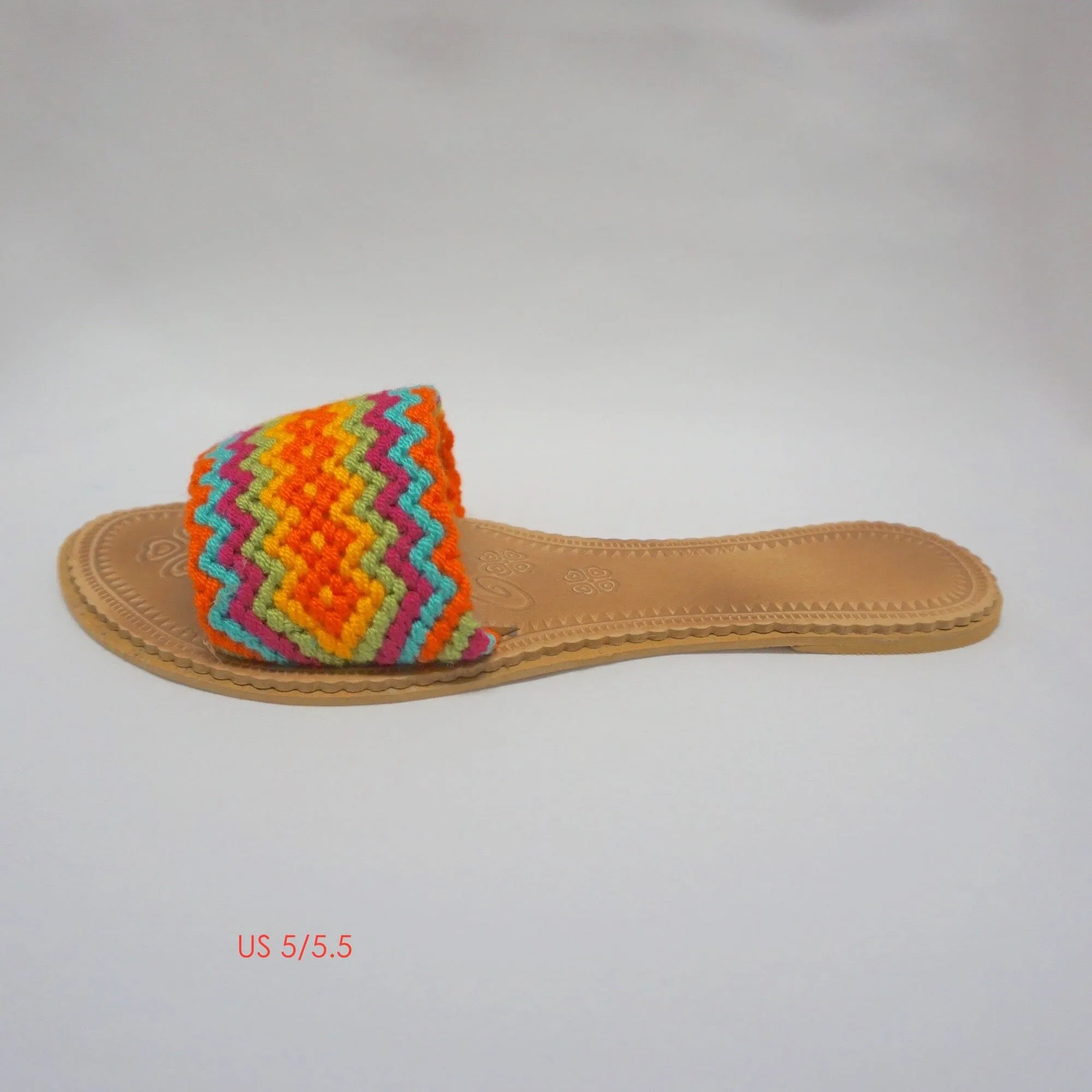 Colorful Handwoven Sandals - Flat Boho Sandals SWF002