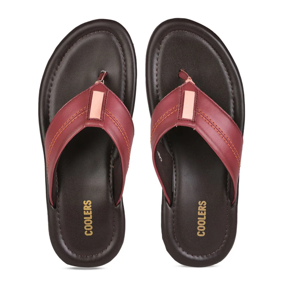 Coolers By Liberty CAROL Casual Cherry Flip-Flop Slippers & Flip-Flop For Men