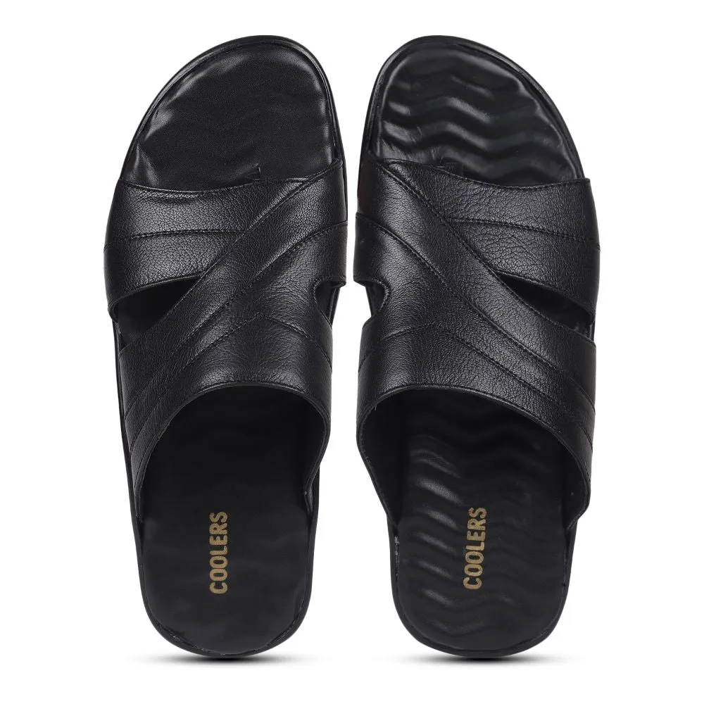 Coolers by Liberty Men LG-751 Black Casual Slippers