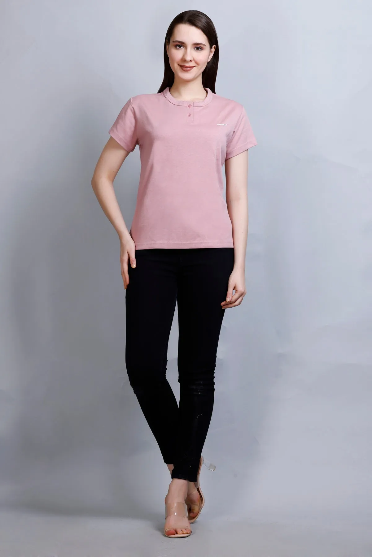 Cotton Casual T-shirts For Summers- Primrose (Available  In Plus Sizes)