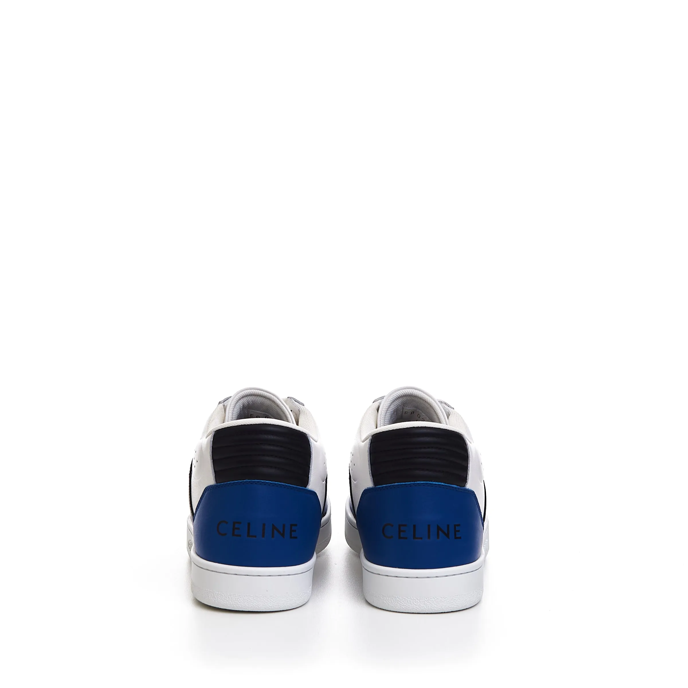 CT-02 Mid Sneaker With Scratch In Optic White & Blue Calfskin