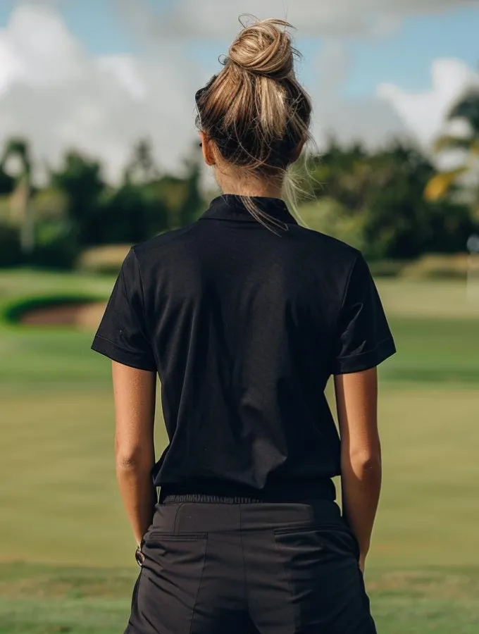 CUSTOM GOLF SHIRT - BLACK - UNISEX