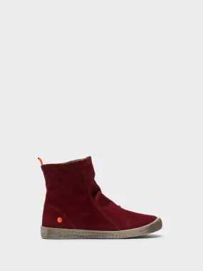 DarkRed Sock Ankle Boots