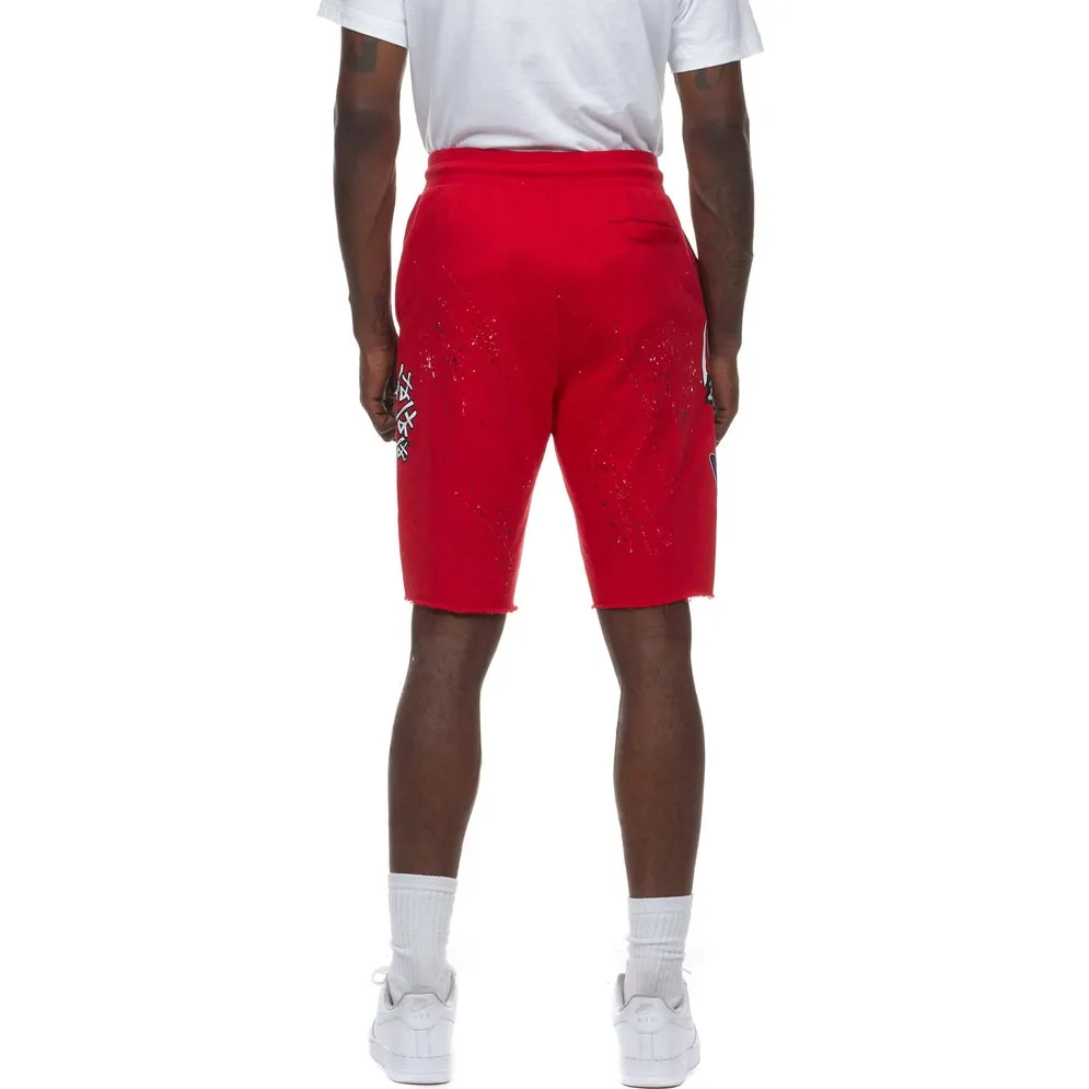 Demon Fleece Shorts - Red