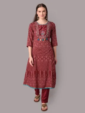 Geometric Kurta With Trouser