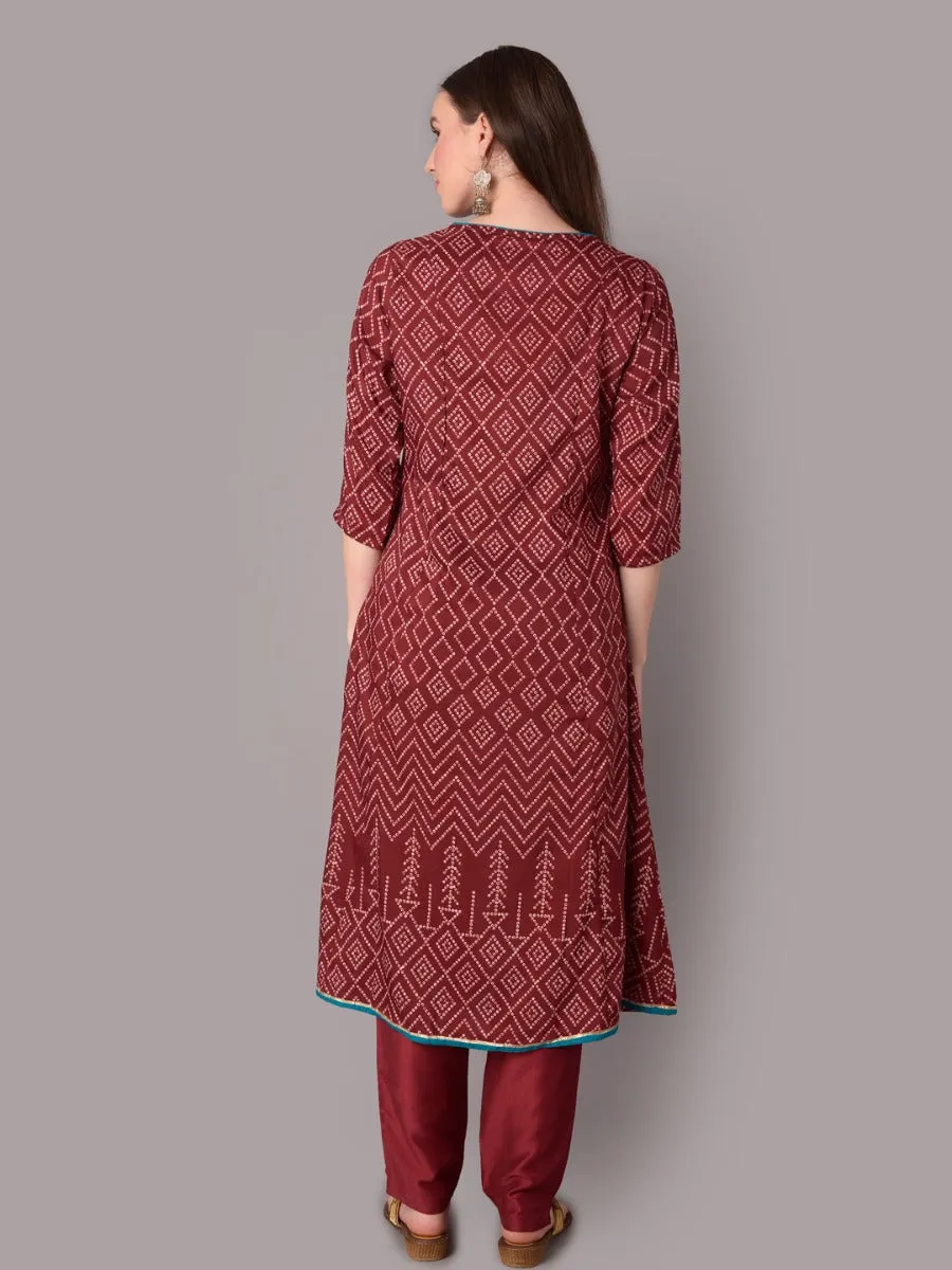 Geometric Kurta With Trouser