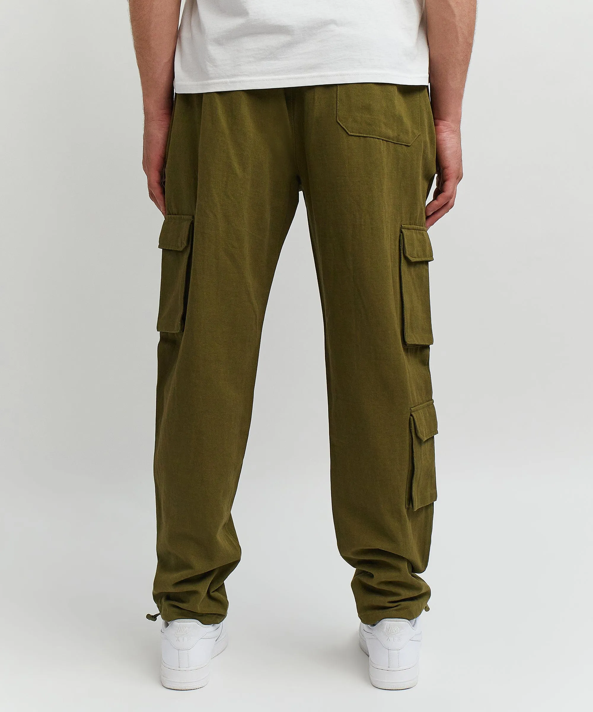 Heaven Woven Cargo Pants - Olive Green