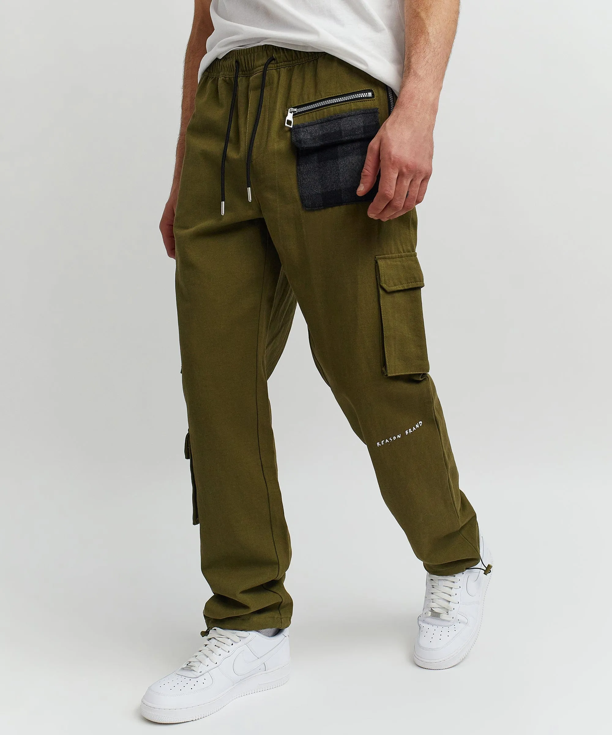 Heaven Woven Cargo Pants - Olive Green