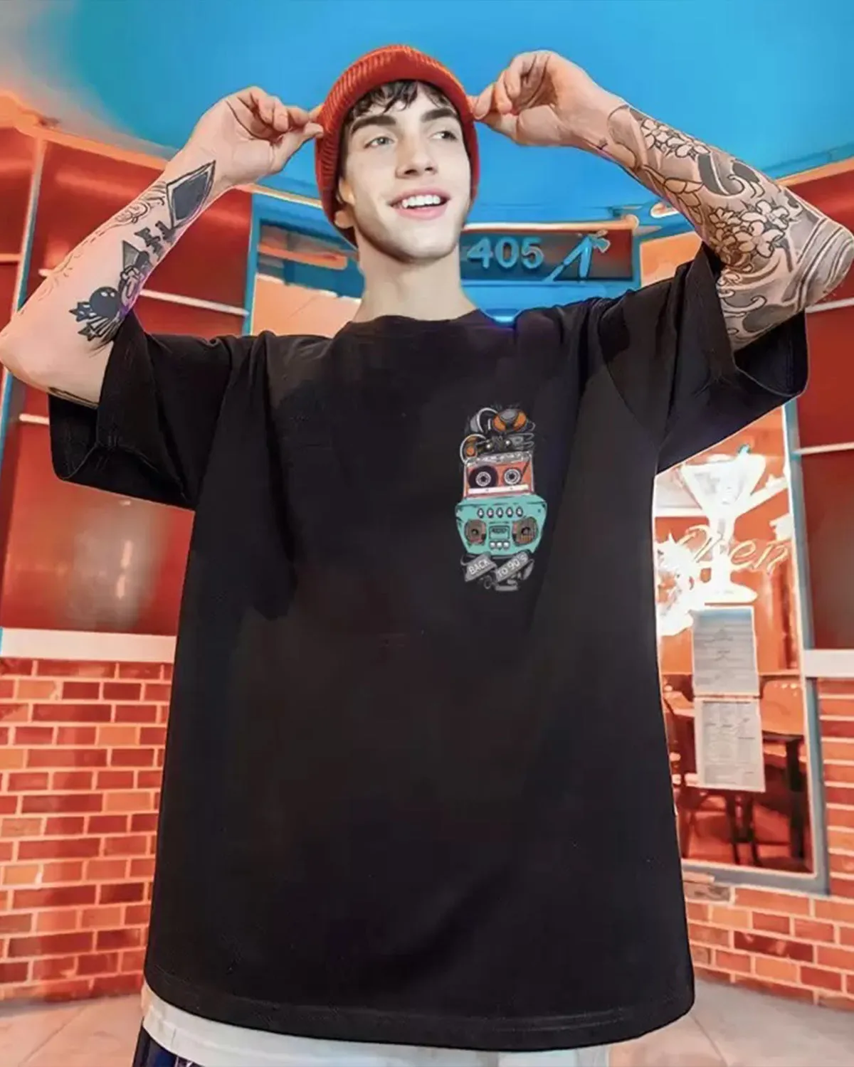 Hip Hop Oversized Printed T-Shirt