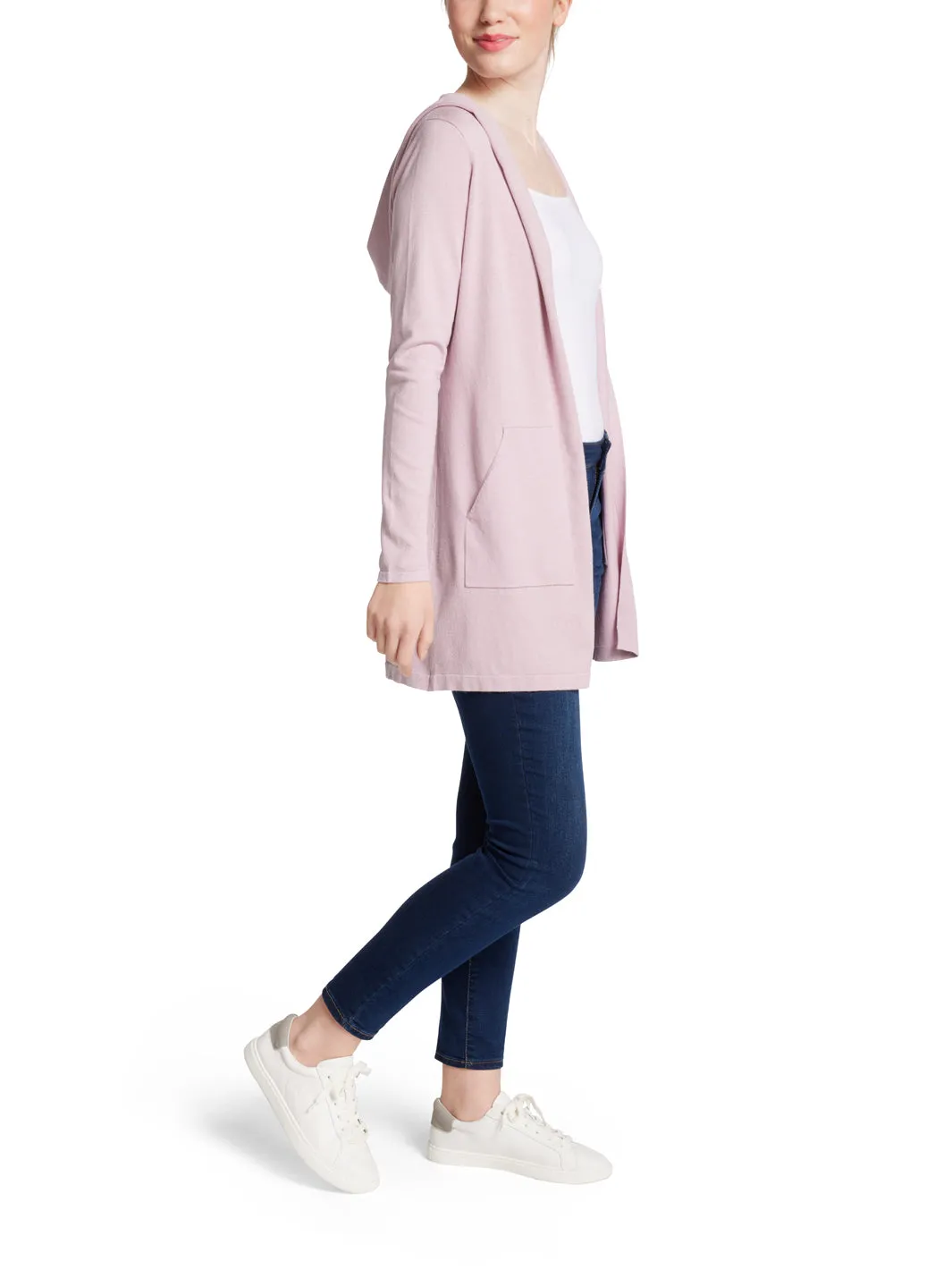 Hooded Open Cardigan