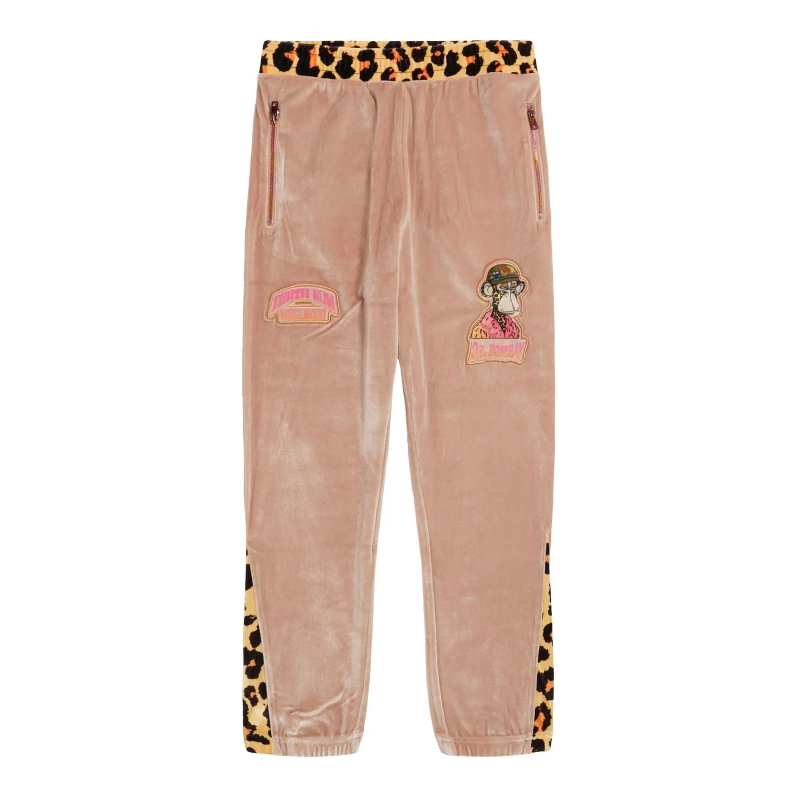 Kids Dr. Bombay Leopard Velour Joggers